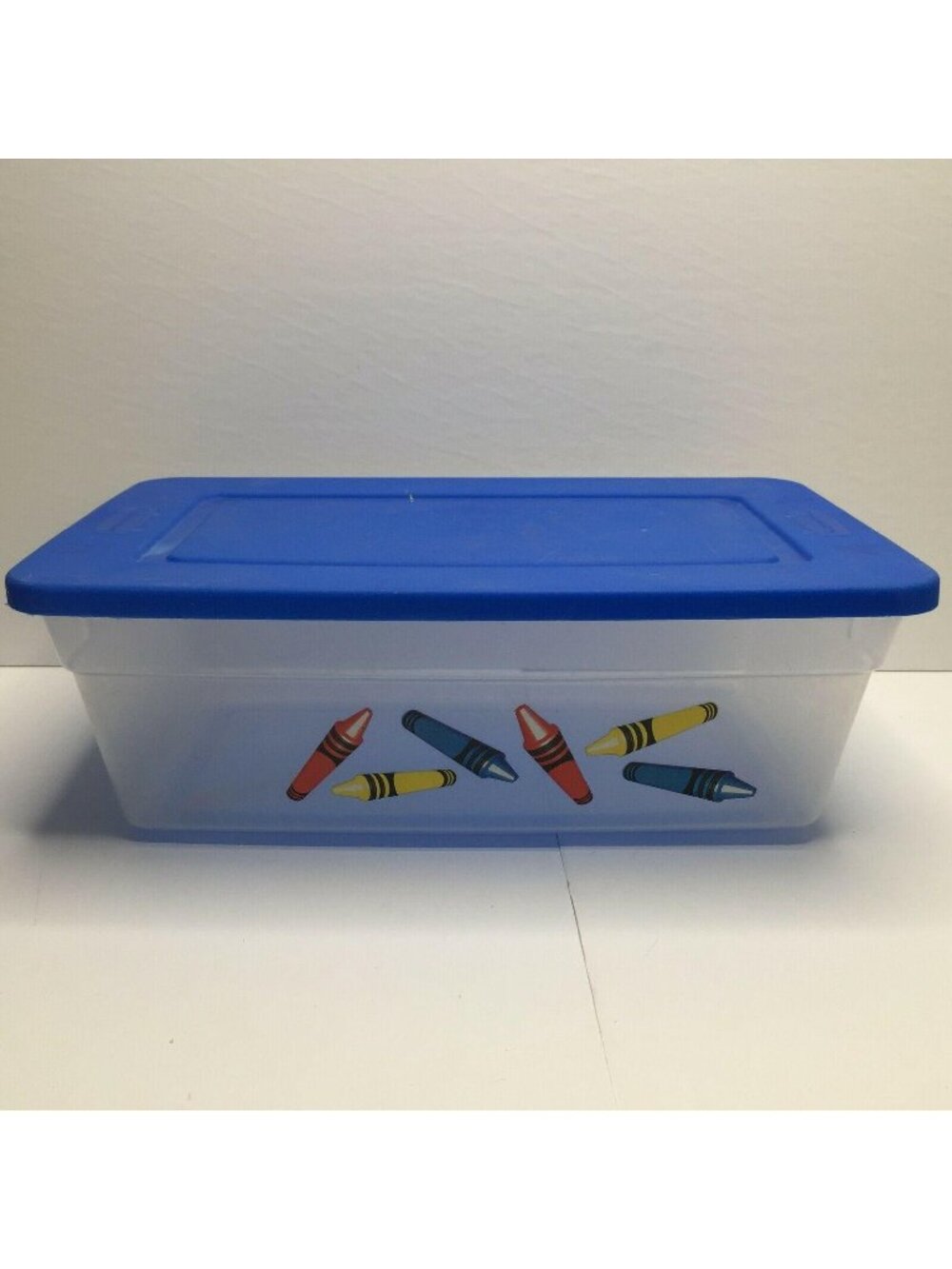 Plastic Craft Storage Shoe Box With Lid 13"x8" Crayon Organizing Clear Tote